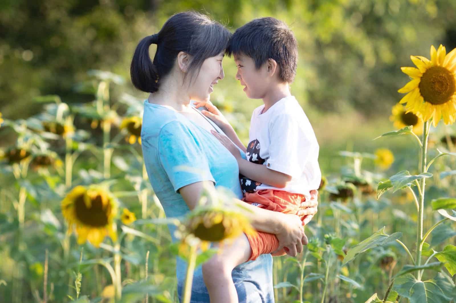 Grace Tang holding her son, Victor.